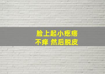 脸上起小疙瘩不痒 然后脱皮